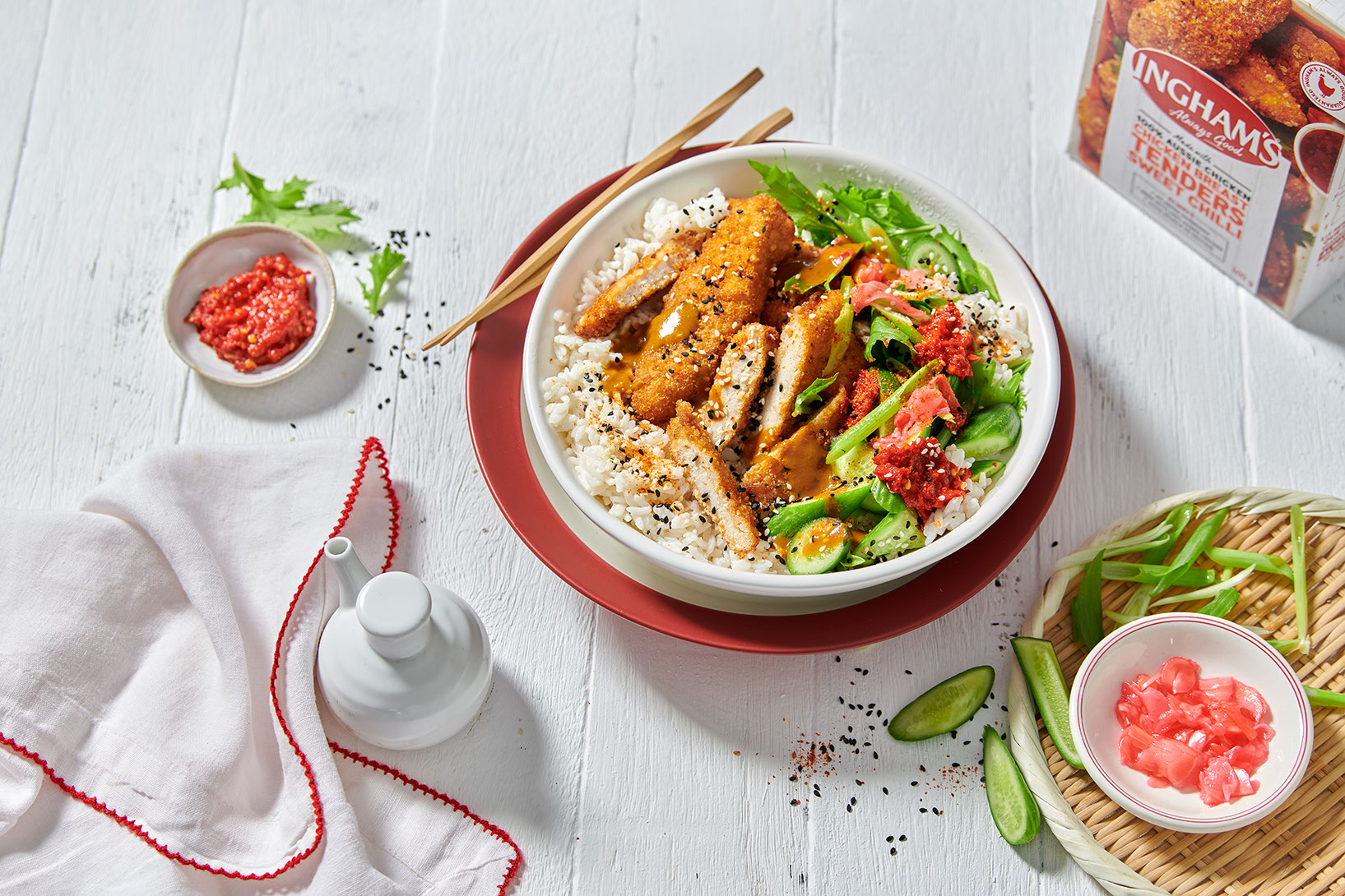 Sweet Chilli Tenders Rice Bowl Ingham’s