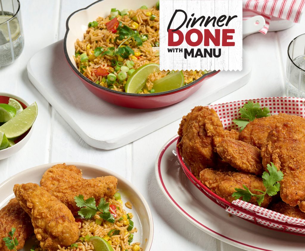 Buffalo Wing Dings with Cajun Rice Ingham’s